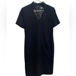 Shomi Petites Miller Shor Little Black Dress Lined Zip Back Size 4 Cap Sleeve